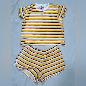 SOLID & STRIPED Yellow, Red & White Striped Set